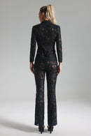 Sutton Lace and Sequin Blazer and Pant Set