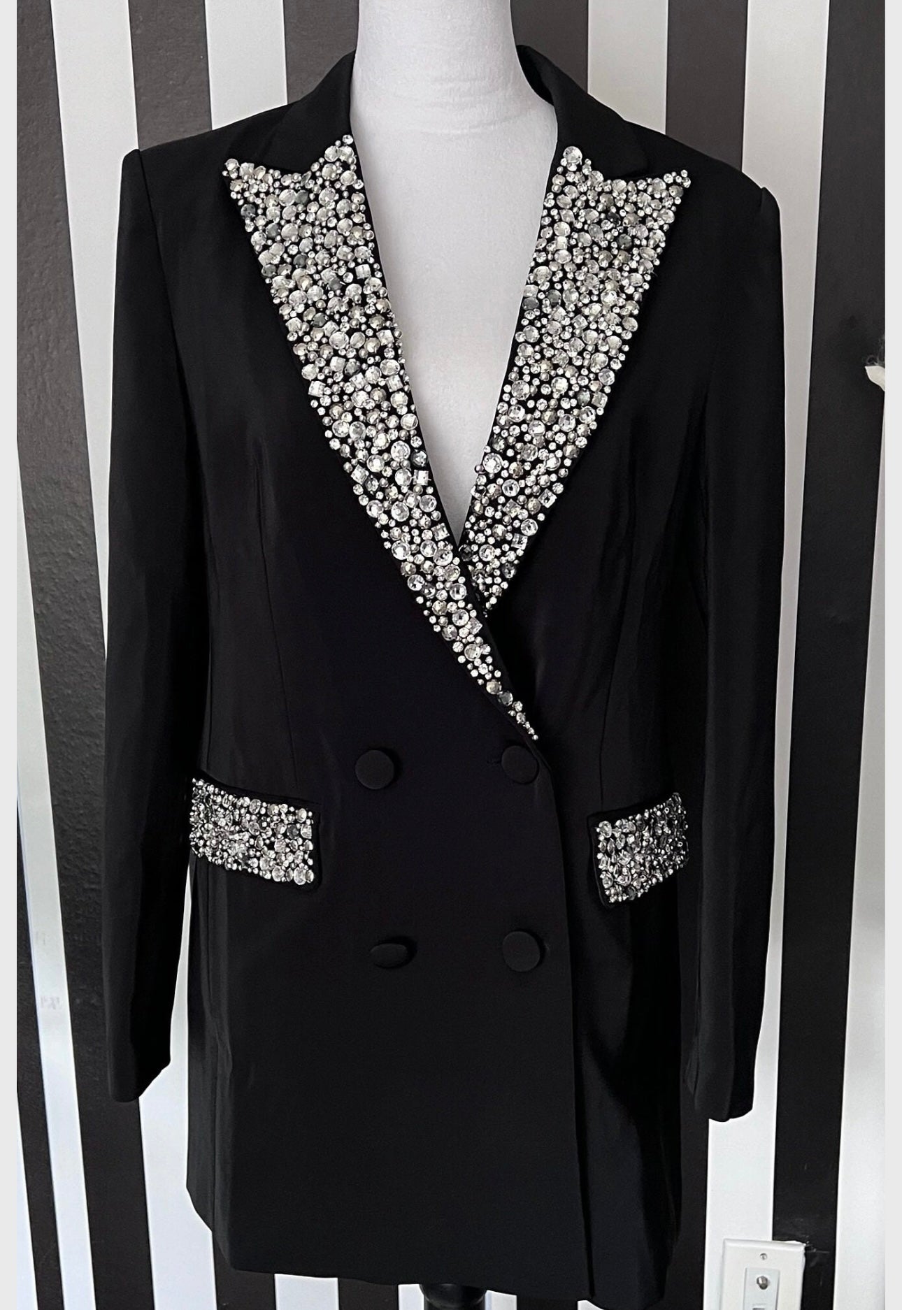 Rosia Crystal Embellished Blazer Dress