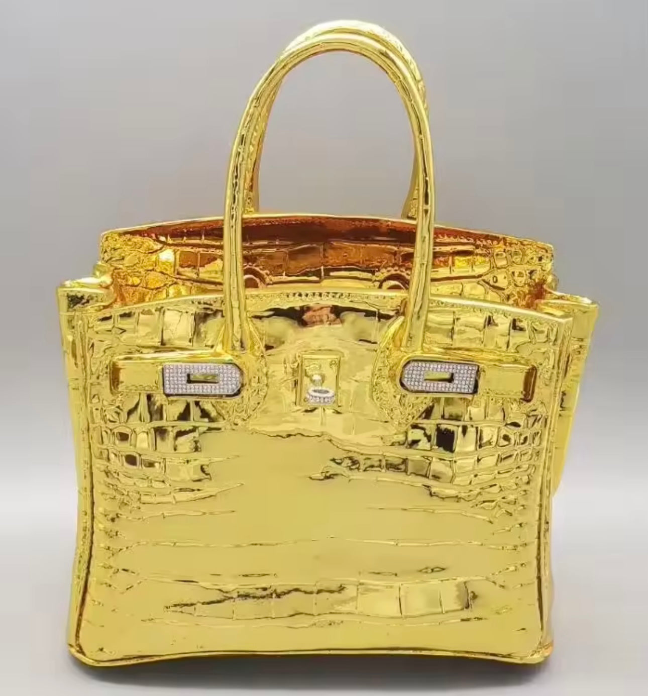 Luxury “Birkin” Inspired Resin Purse Vase