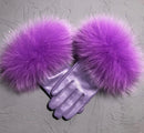 Fur Trimmed Leather Gloves