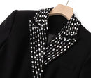 Monica Rhinestone Bead Lapel Blazer