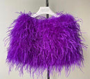 Tatum Feather Mini Skirt