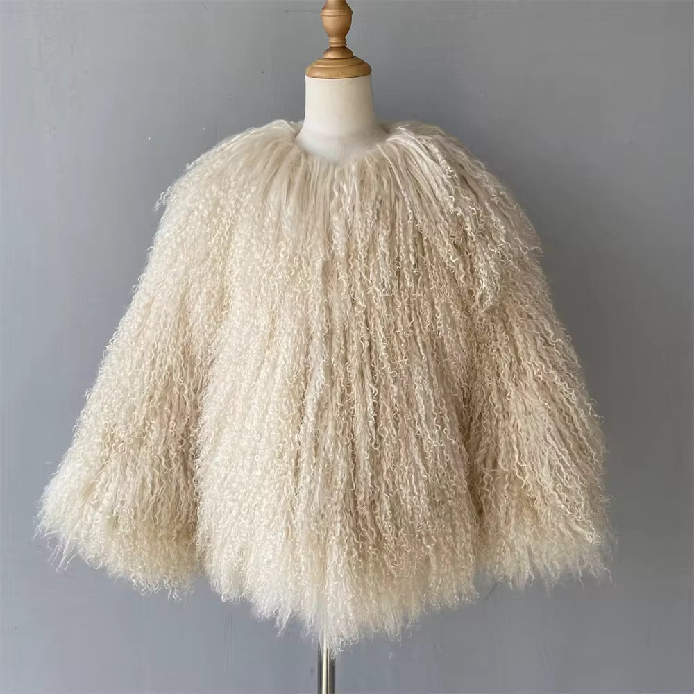 Zuzu Kids Size Mongolian Fur Coat
