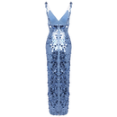 Mirella Ice Blue Sequin Maxi Dress