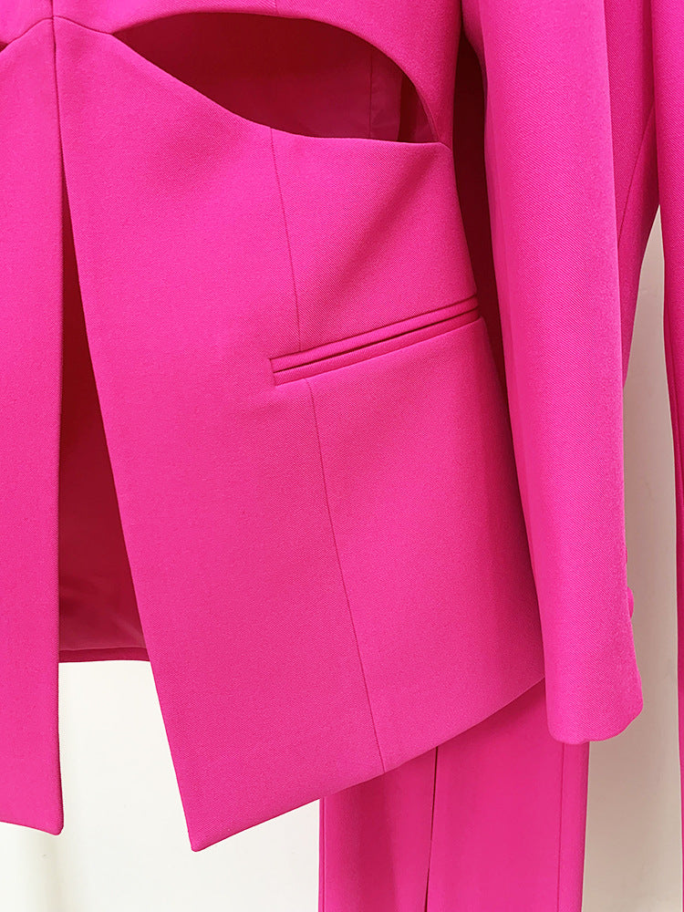 Jessa Cutout Blazer and Pant Suit