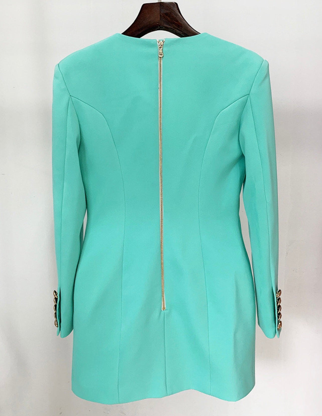 Lacey Teal Zip Back Blazer Dress