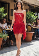 Franka Strapless Lace Corset Mini Dress