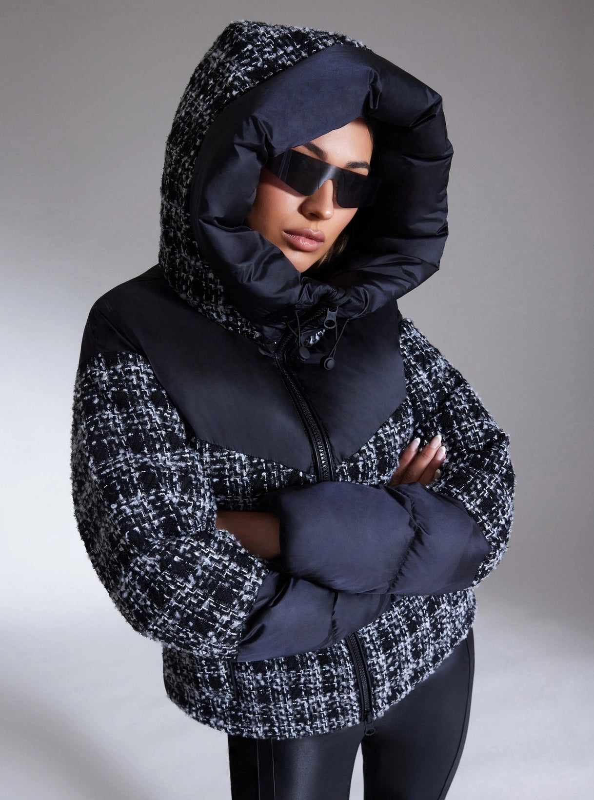 Jesselle Boucle Puffer Down-Filled Coat