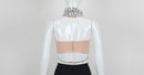 Ines Rhinestone Crystal Halter Crop Top