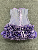 Nisa Strapless Sweetheart Neck Corset with Back Tie Ruffle Mini Dress