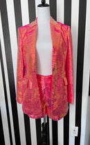 Jacey Fuchsia Sequin Blazer and Short Set