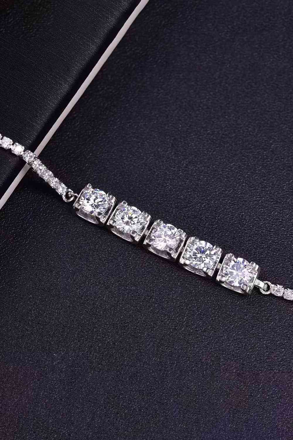 On The Town 5 Carat Moissanite Lobster Clasp Bracelet