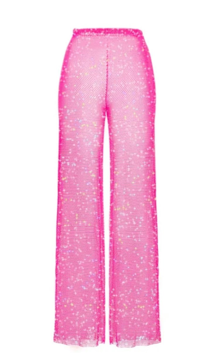 Andi Rhinestone Mesh Pants - Ever Chic Fashions