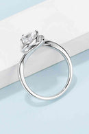 I Heart You 1 Carat Moissanite 925 Sterling Silver Heart Ring