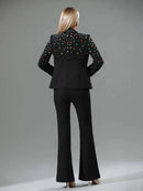 Elijah Colorful Gem Blazer and Pant Set - Ever Chic Fashions