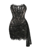 Franka Strapless Lace Corset Mini Dress - Ever Chic Fashions