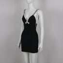 Kaia Black Rhinestone Strap Mini Bandage Dress - Ever Chic Fashions