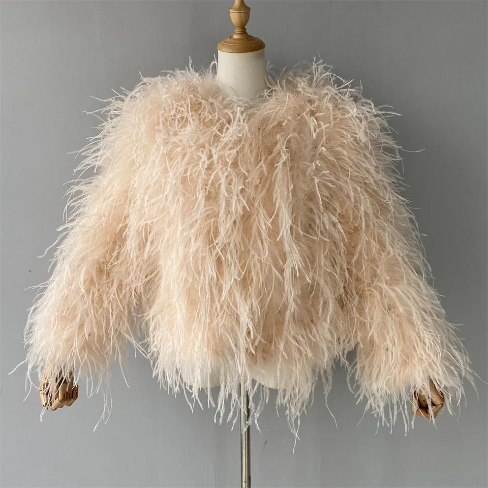 Mina Fluffy Feather Coat - Ever Chic Fashions