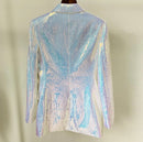 Rhylyn Silver Sequin Blazer and Short Set - Ever Chic Fashions