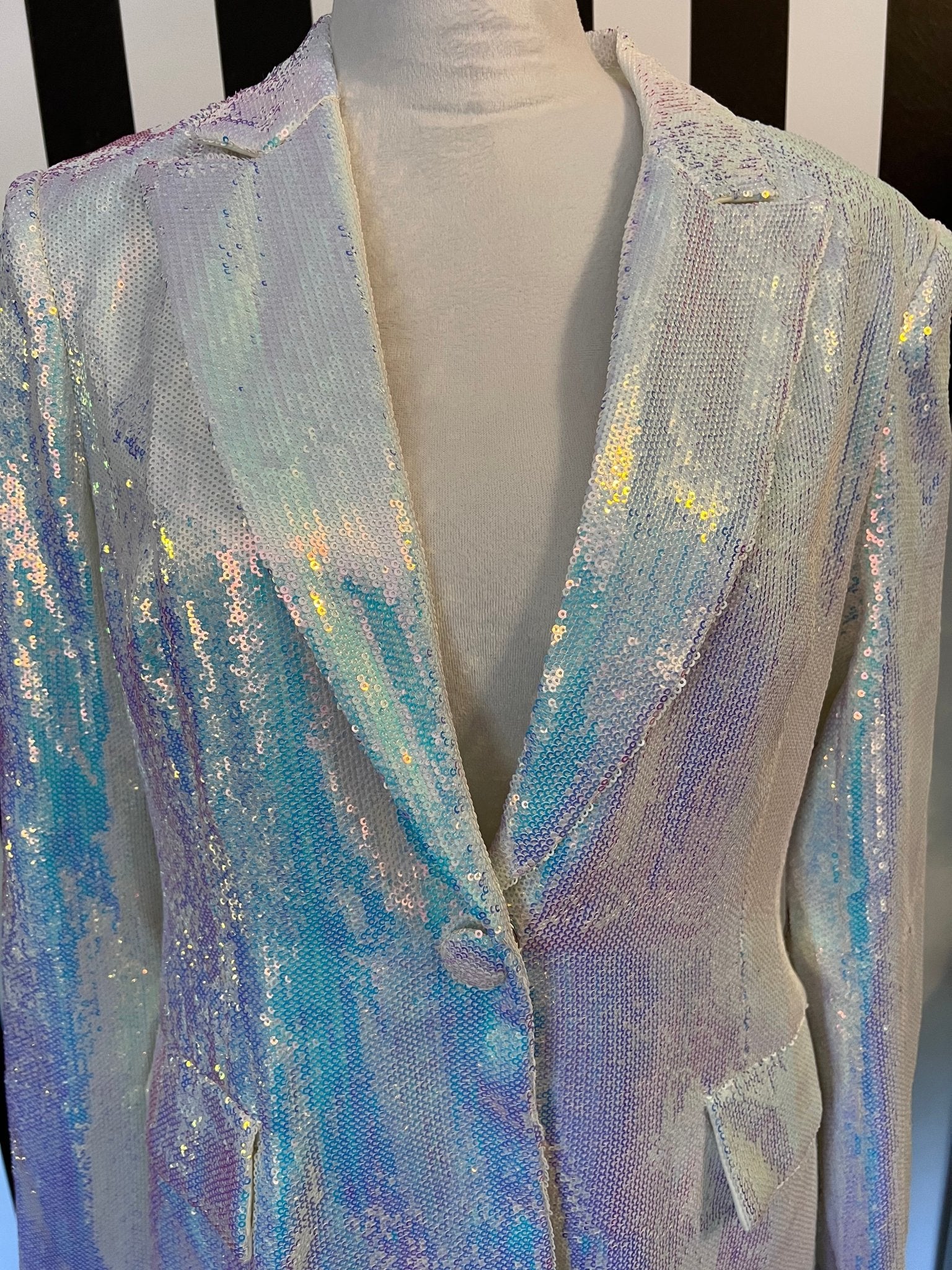 Rhylyn Silver Sequin Blazer and Short Set - Ever Chic Fashions