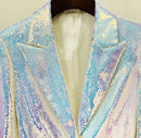 Rhylyn Silver Sequin Blazer and Short Set - Ever Chic Fashions