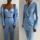 Siobhan Bralette, Blazer and Pant Set - Ever Chic Fashions