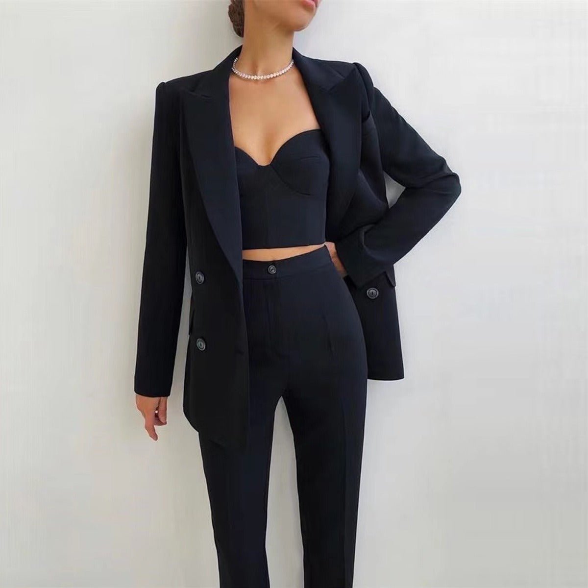 Siobhan Bralette, Blazer and Pant Set - Ever Chic Fashions