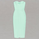 Tia Mint Strapless Midi Bandage Dress - Ever Chic Fashions