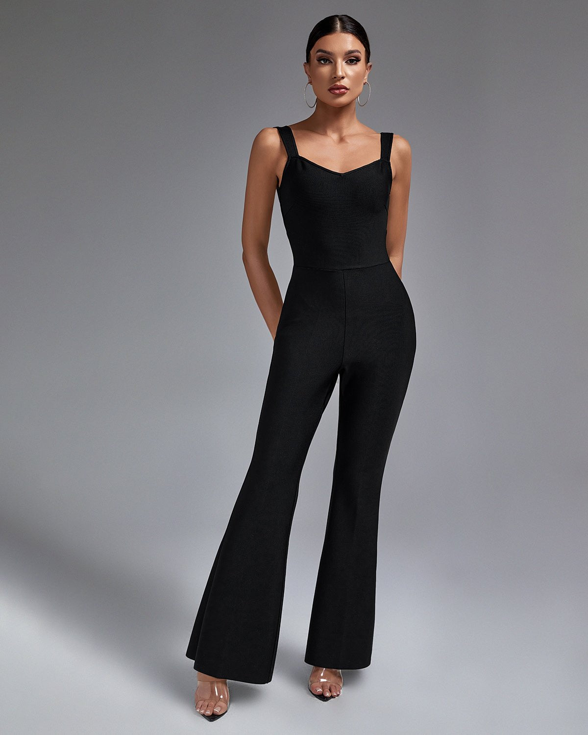 Willow Black Backless Bandage Jumpsuit - Ever Chic Fashions