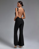 Willow Black Backless Bandage Jumpsuit - Ever Chic Fashions