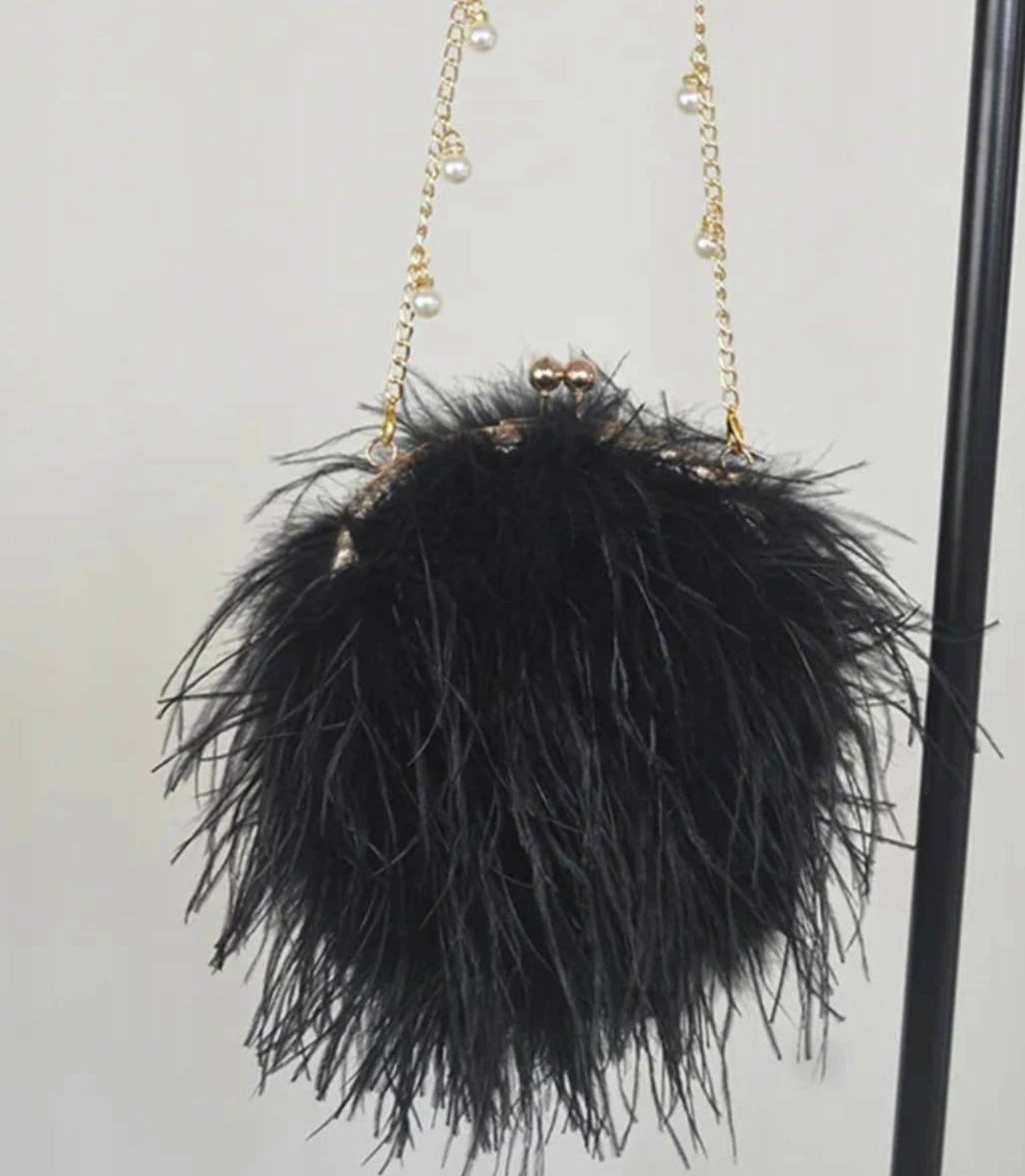 Xia Round Feather Handbag - Ever Chic Fashions