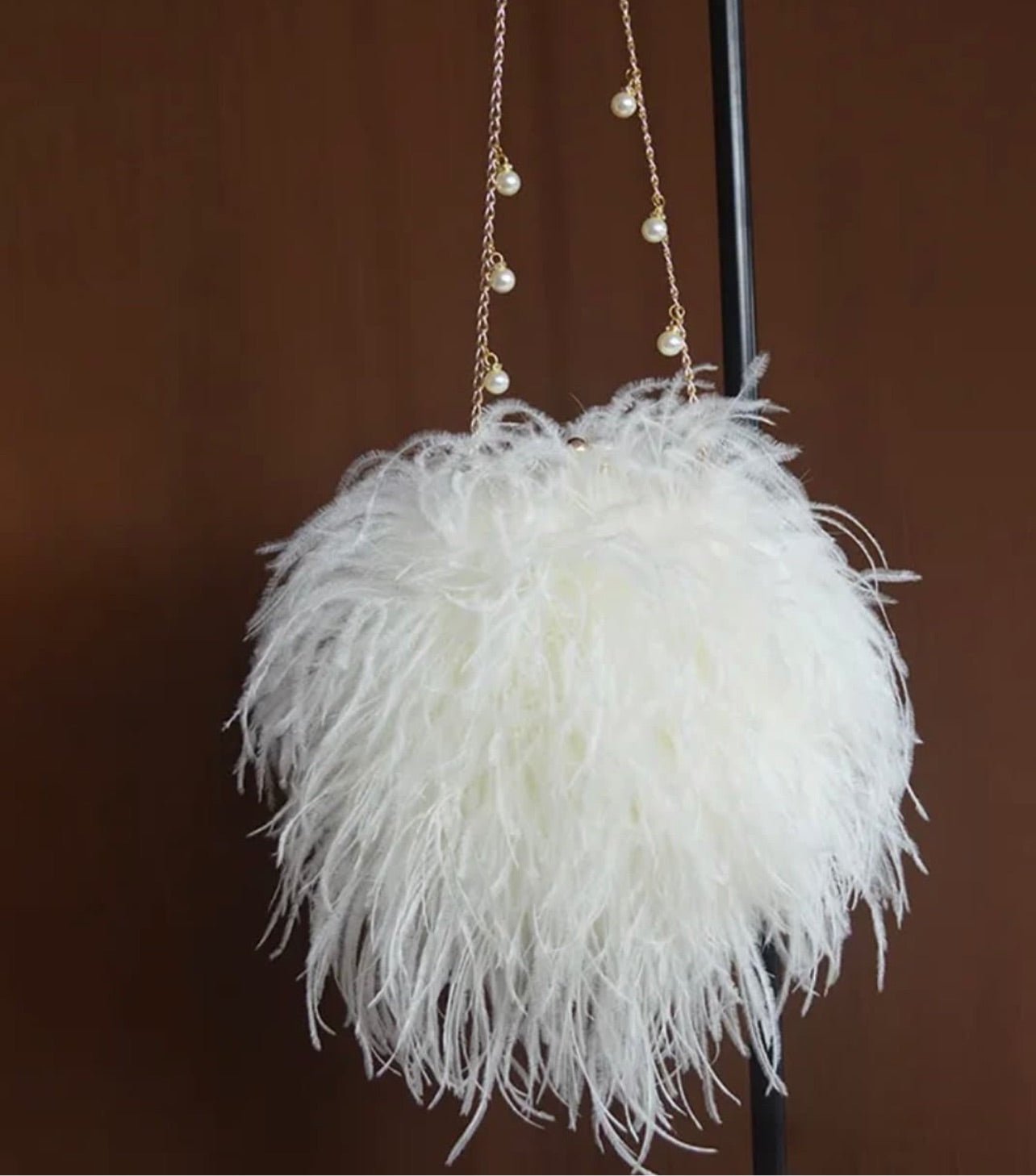 Xia Round Feather Handbag - Ever Chic Fashions