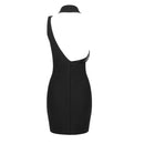 Yesenia Mock Tuxedo Neck Bandage Mini Dress - Ever Chic Fashions